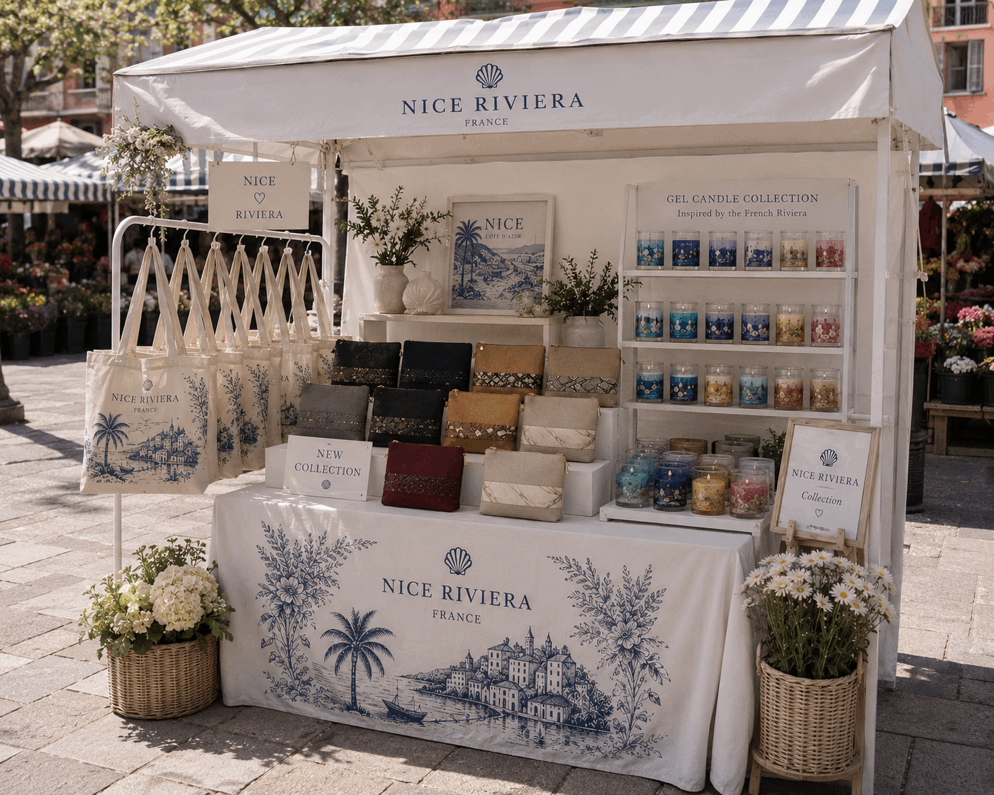 Ambiance de marché à Nice