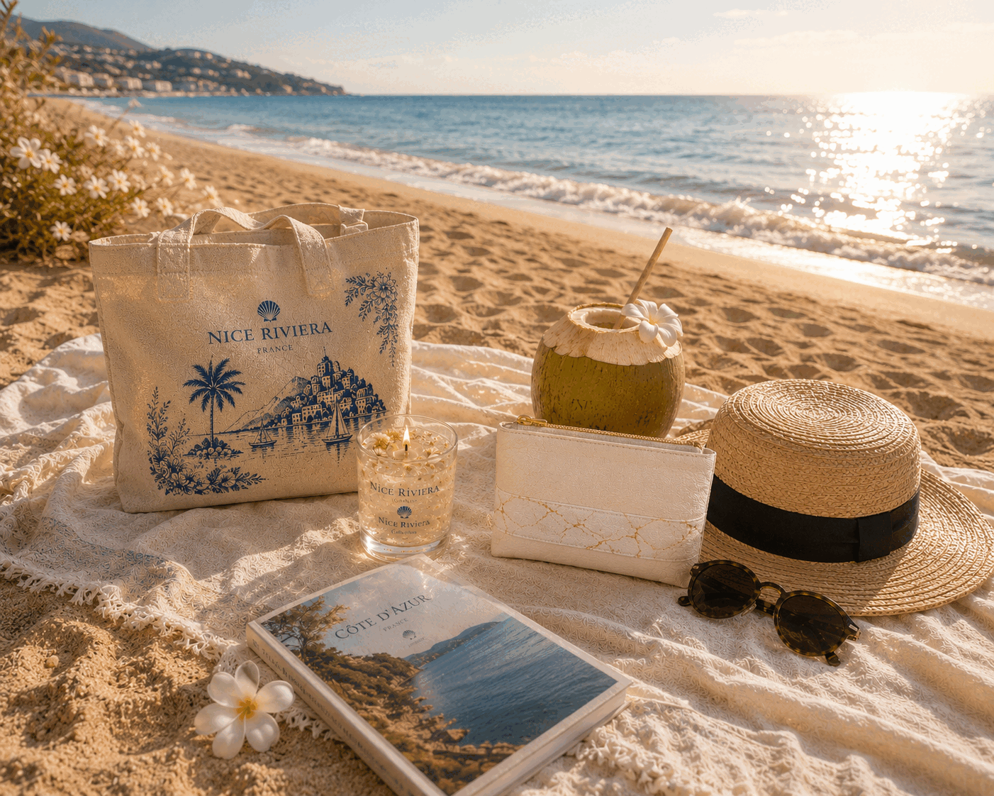 Coffret Nice Riviera sur la plage